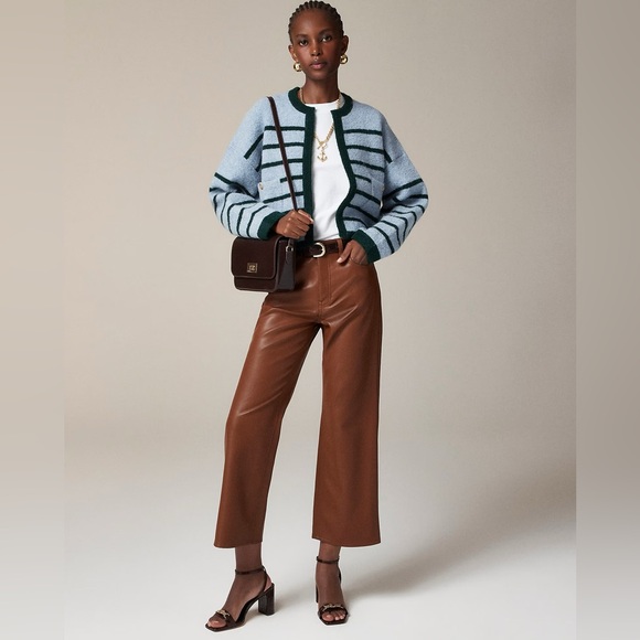 J. Crew Pants - J.Crew Slim wide-leg pant in faux leather BU138